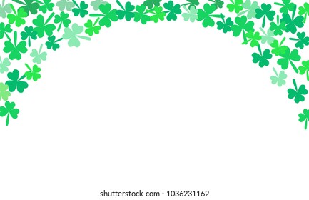 Saint Patricks Day Falling Shamrocks Vector Background