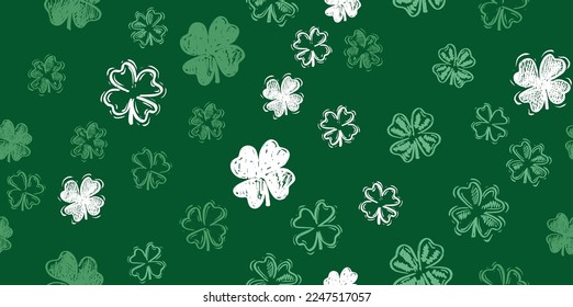 St. Patricks Day, festlicher Hintergrund mit Flugklee.	