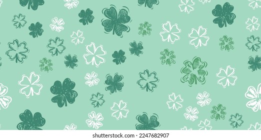 St. Patricks Day, festlicher Hintergrund mit Flugklee.