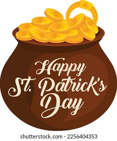 Saint Patrick's Day festive Graphics on a White Background.