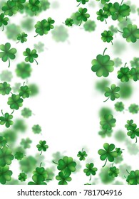 Saint Patricks day frame with scattered clover leaves or shamrocks. And also includes EPS 10 vector