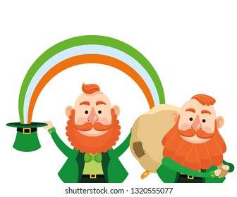 Saint patricks day funny elves cartoons