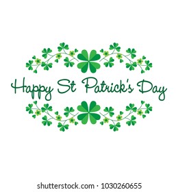 Saint Patricks Day graphic with border pattern