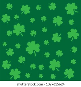 Saint Patrick's Day green background texture pattern in vector format