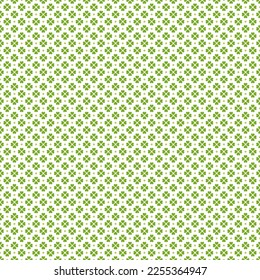 Saint Patrick's Day green clover with dot lucky ornate tiled seamless pattern design template vector illustration. Irish shamrock traditional leaves natural fortune decorative wallpaper success petals