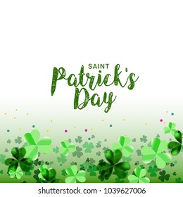 Saint Patricks Day Greeting Card Background.