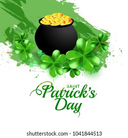 Saint Patricks Day Greeting Card Background.