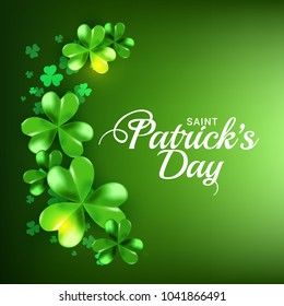 Saint Patricks Day Greeting Card Background.