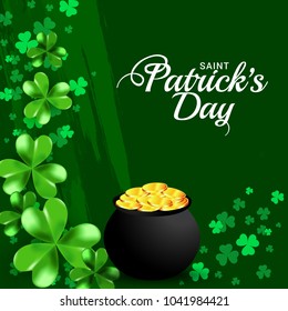 Saint Patricks Day Greeting Card Background.