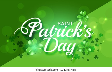 Saint Patricks Day Greeting Card Background.