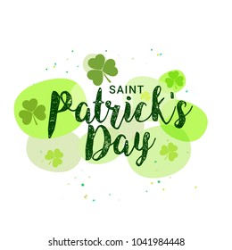 Saint Patricks Day Greeting Card Background.