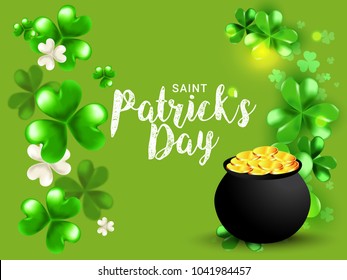 Saint Patricks Day Greeting Card Background.