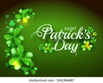 Saint Patricks Day Greeting Card Background.