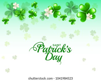 Saint Patricks Day Greeting Card Background.