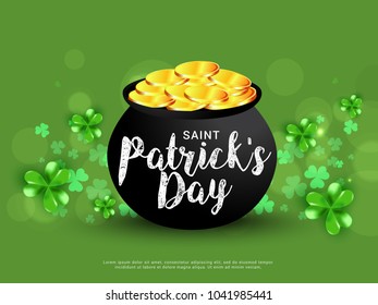 Saint Patricks Day Greeting Card Background.