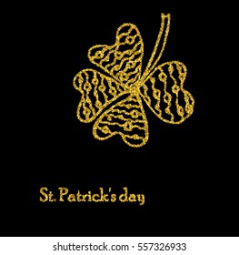 Saint Patrick's Day greeting card. Vector illustration in retro style