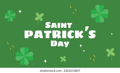 Saint Patrick's Day greeting, with shamrock shapes. Vector illustration of St. Patrick's Day.