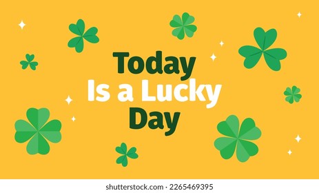 Saint Patrick's Day greeting, with shamrock shapes. Vector illustration of St. Patrick's Day.