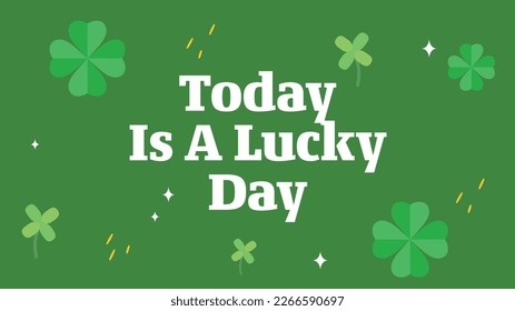 Saint Patrick's Day greeting, with shamrock shapes. Vector illustration of St. Patrick's Day.