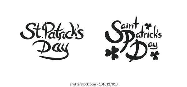 Saint Patrick's Day hand drawn lettering