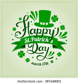 Saint Patrick's Day Hand Lettering Design Badges