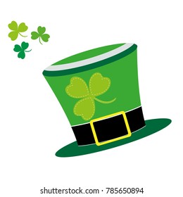 Saint Patrick's Day of hat. Isolated on white background. Vector illustration