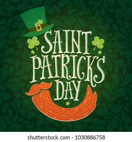 Saint Patrick's day holiday vector design greetings card or poster.