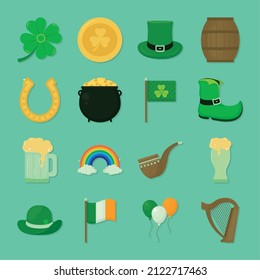 saint patricks day icon collection