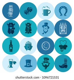 Saint Patricks Day Icon Set. Vector. Clean Work Minimum Points