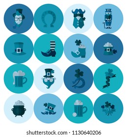 Saint Patricks Day Icon Set. Vector. Clean Work Minimum Points