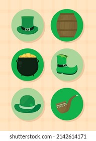 saint patricks day icon set