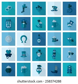 Saint Patricks Day Icon Set. Vector. Clean Work Minimum Points