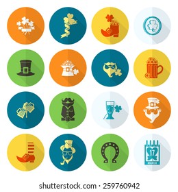 Saint Patricks Day Icon Set. Vector. Clean Work Minimum Points