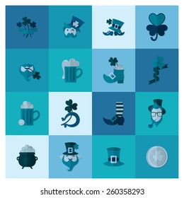 Saint Patrick's Day Icon Set. Vector. Clean Work Minimum Points.
