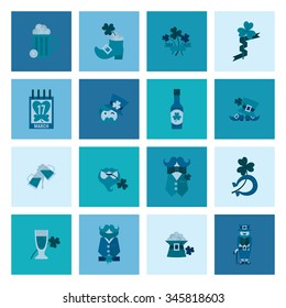 Saint Patricks Day Icon Set. Vector. Clean Work Minimum Points