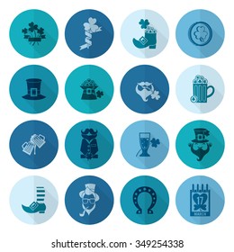 Saint Patricks Day Icon Set. Vector. Clean Work Minimum Points