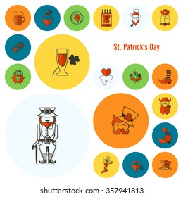 Saint Patricks Day Icon Set