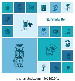 Saint Patricks Day Icon Set