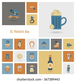 Saint Patricks Day Icon Set