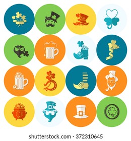 Saint Patricks Day Icon Set. Vector. Clean Work Minimum Points