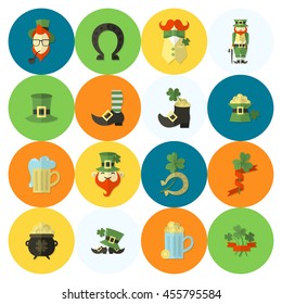 Saint Patricks Day Icon Set. Vector. Clean Work Minimum Points