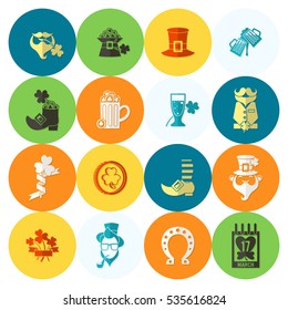 Saint Patricks Day Icon Set. Vector. Clean Work Minimum Points