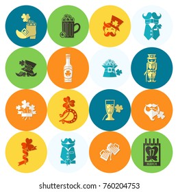 Saint Patricks Day Icon Set. Vector. Clean Work Minimum Points