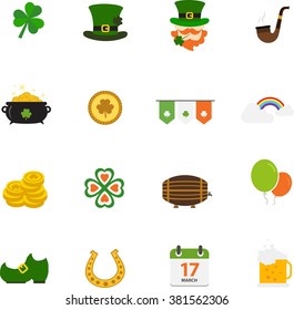 Saint Patrick's Day Icona in flat style