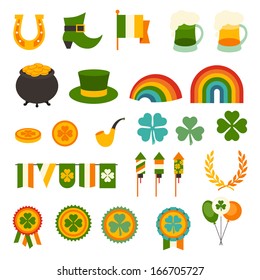 Saint Patrick's Day icons set.