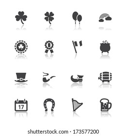 Saint Patricks Day Icons with White Background