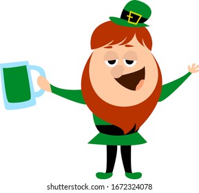 Saint patricks day, illustration, vector on white background.