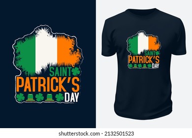 Saint Patrick's Day. Ireland Saint Patrick's Day Festival Wishes vector graphics t shirt design for pod site.