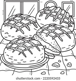 Saint Patricks Day Irish Soda Bread Coloring Page