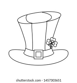saint patricks day irish tradition leprechaun hat ireland flag with clover cartoon vector illustration graphic design
